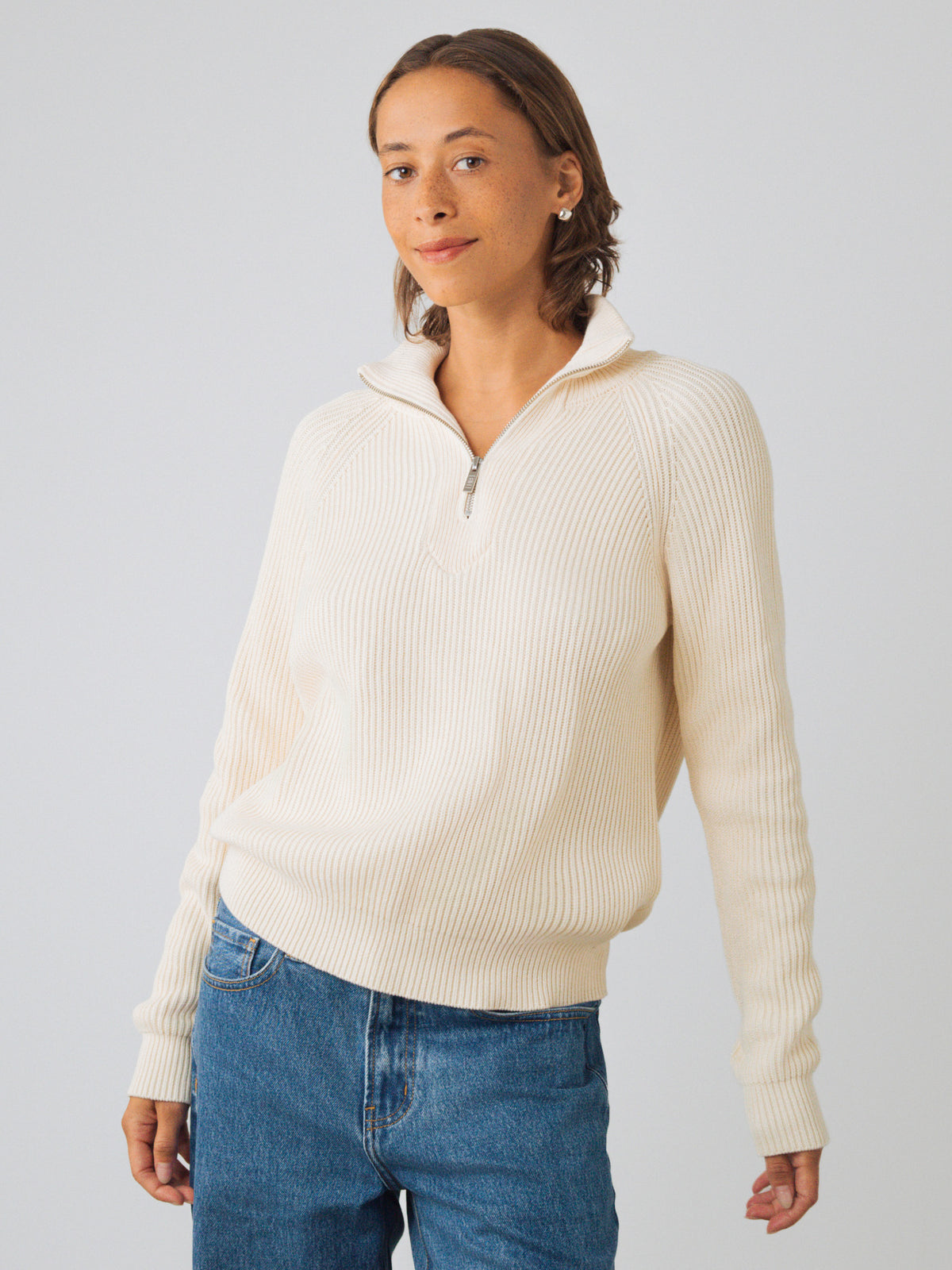 Magliione mezza zip donna