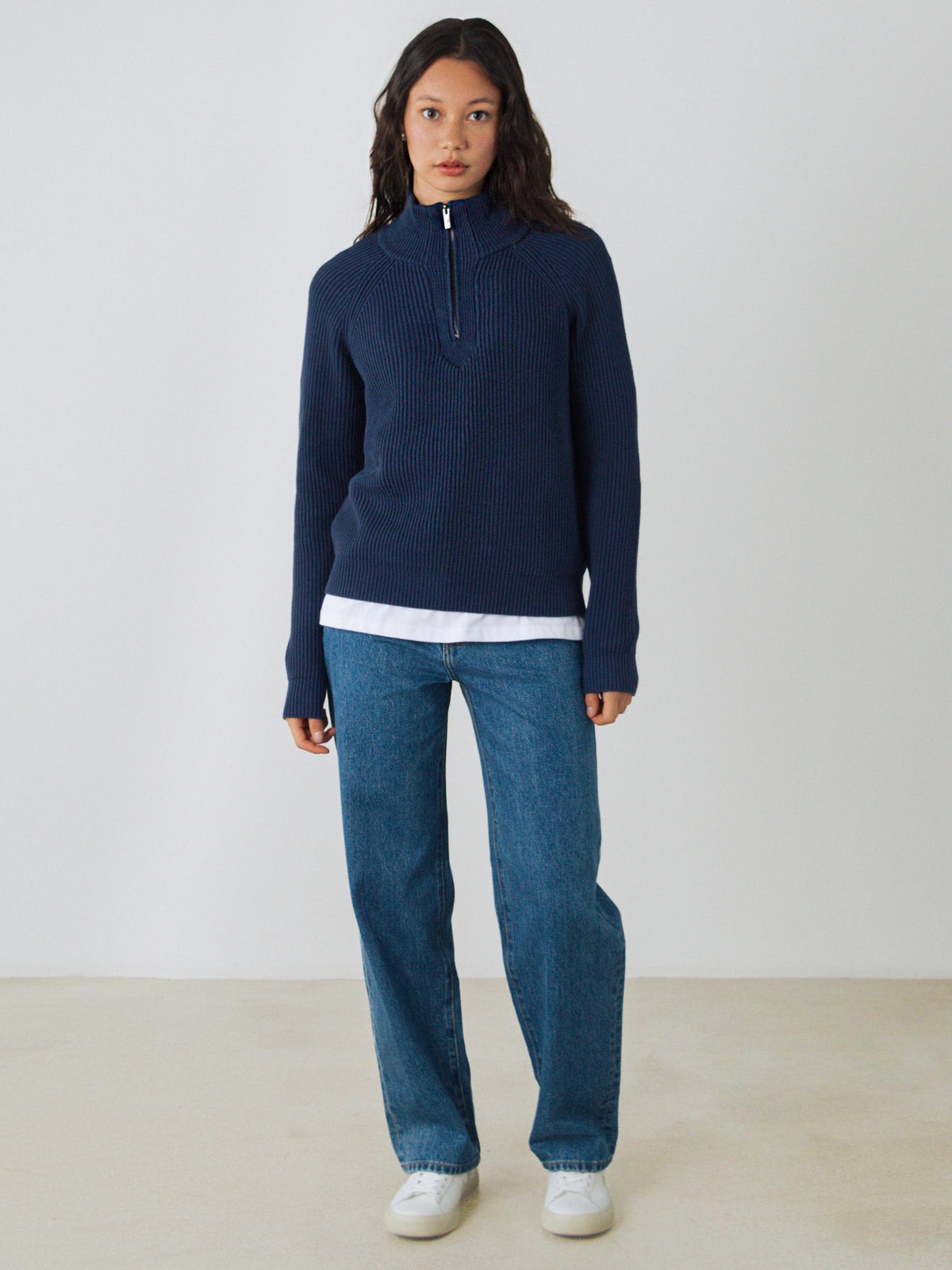 Magliione mezza zip donna