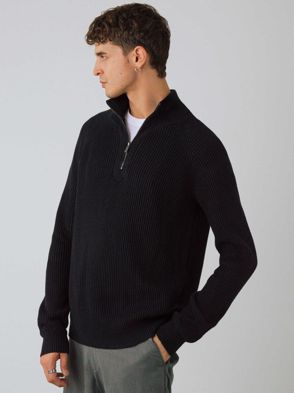 Maglione mezza zip