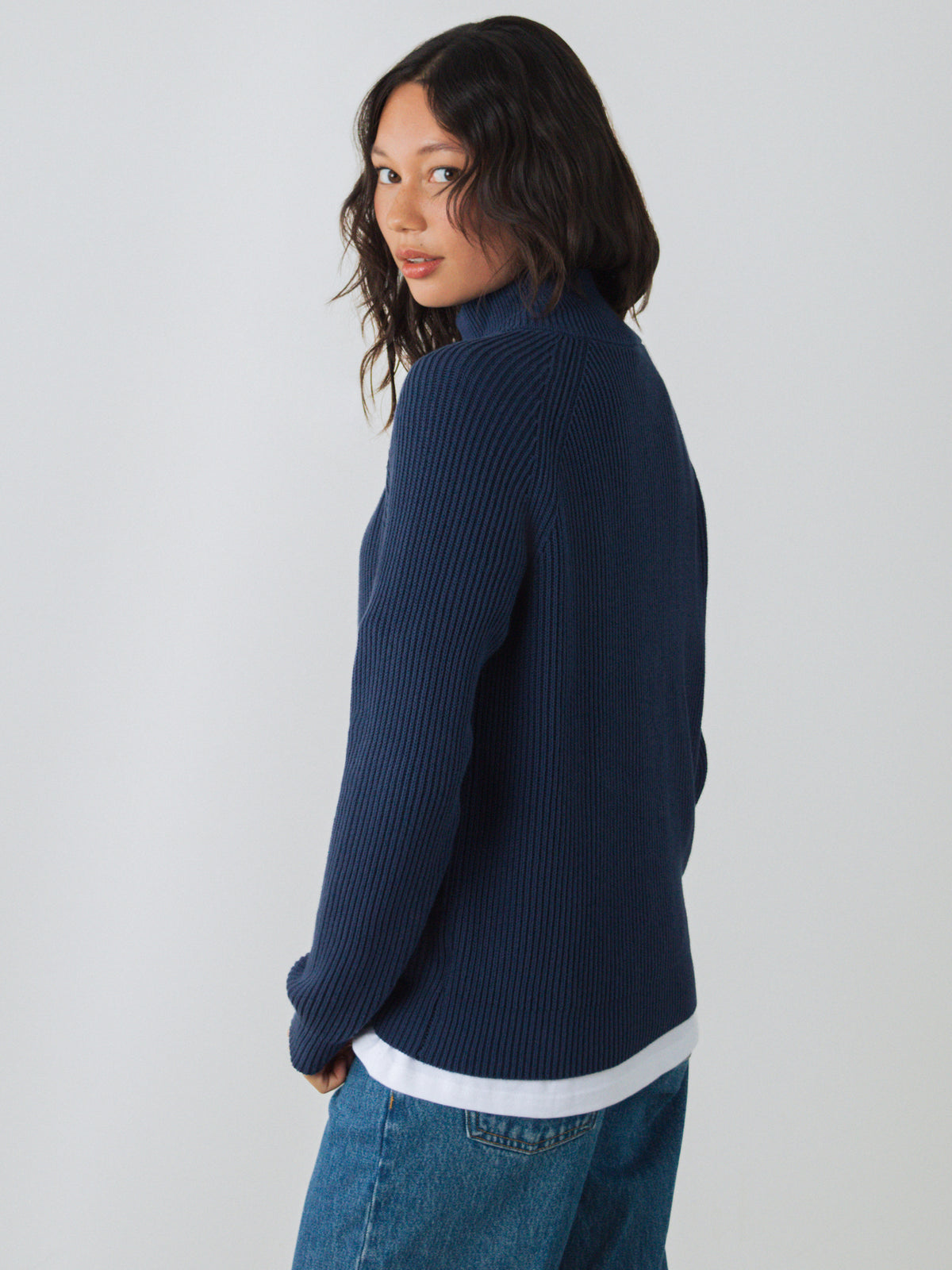 Magliione mezza zip donna