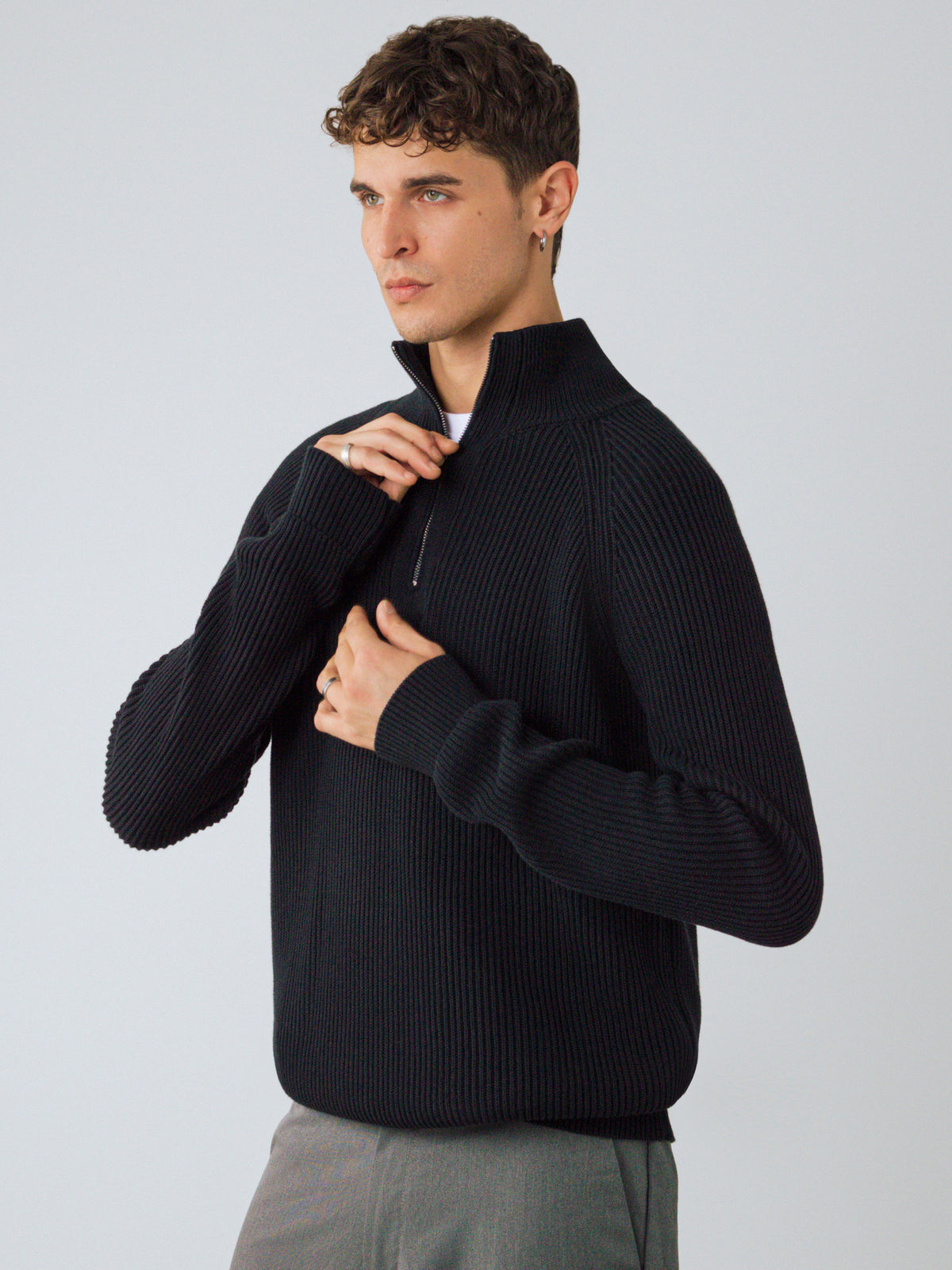 Maglione mezza zip