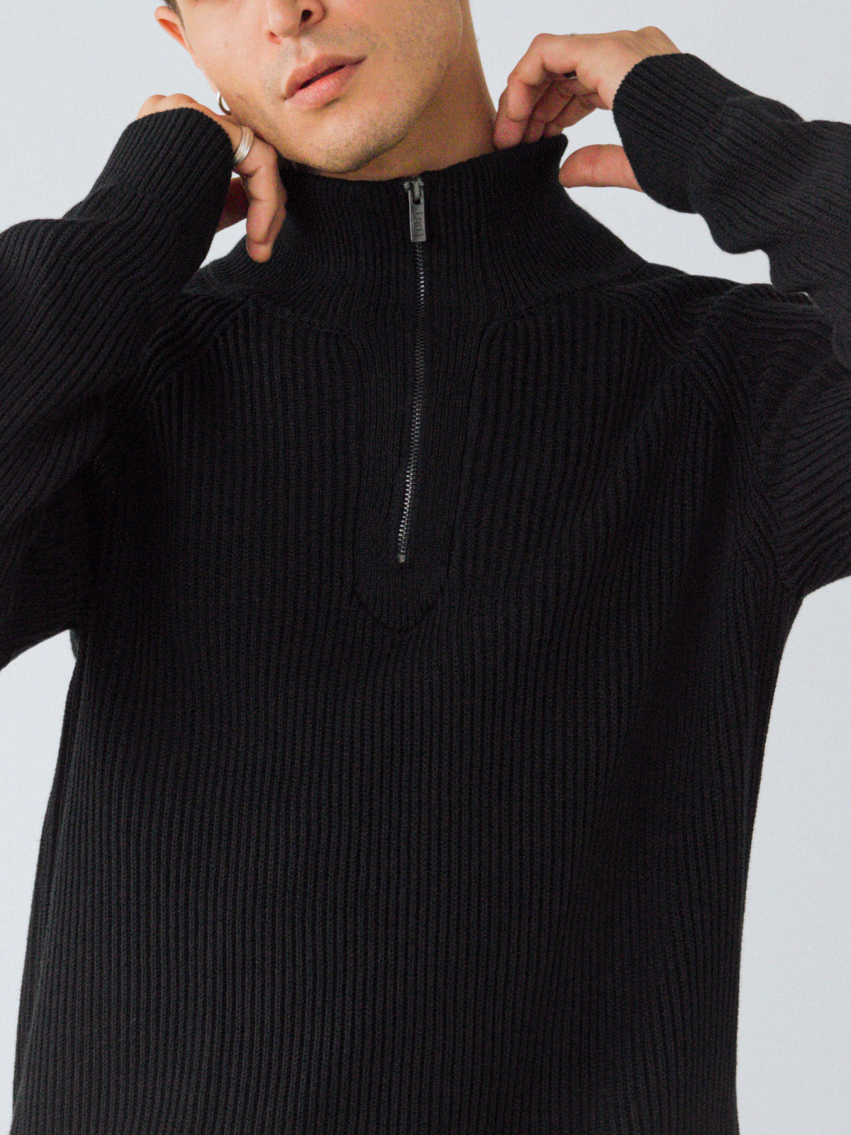 Maglione mezza zip