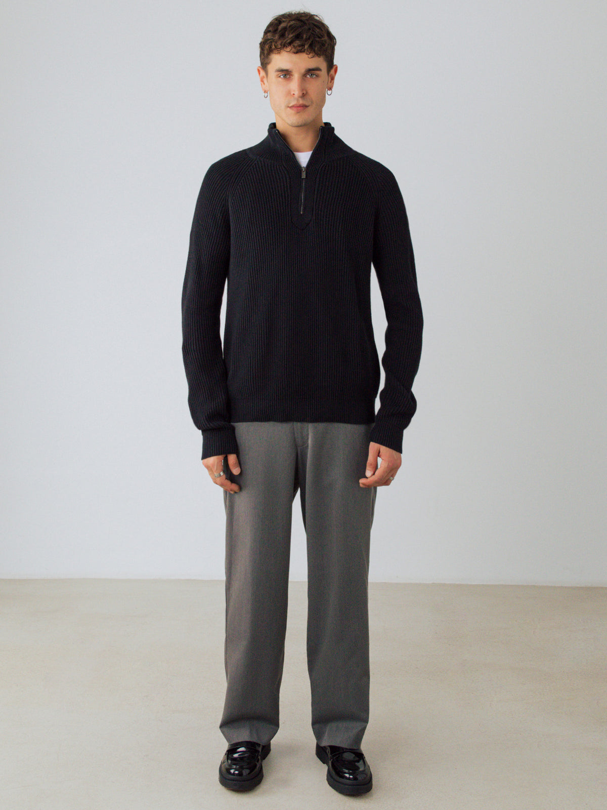 Maglione mezza zip
